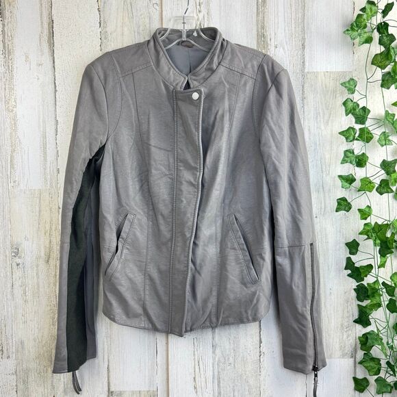 FREE PEOPLE VEGAN LEATHER MOTO JACKET SMALL - Picture 1 of 11